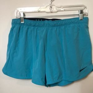 Blue nike running shorts